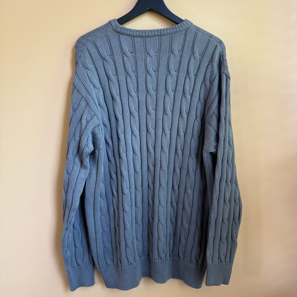 Blumarine Gray Cable Knit Crewneck Sweater Size XXL - Picture 3 of 6